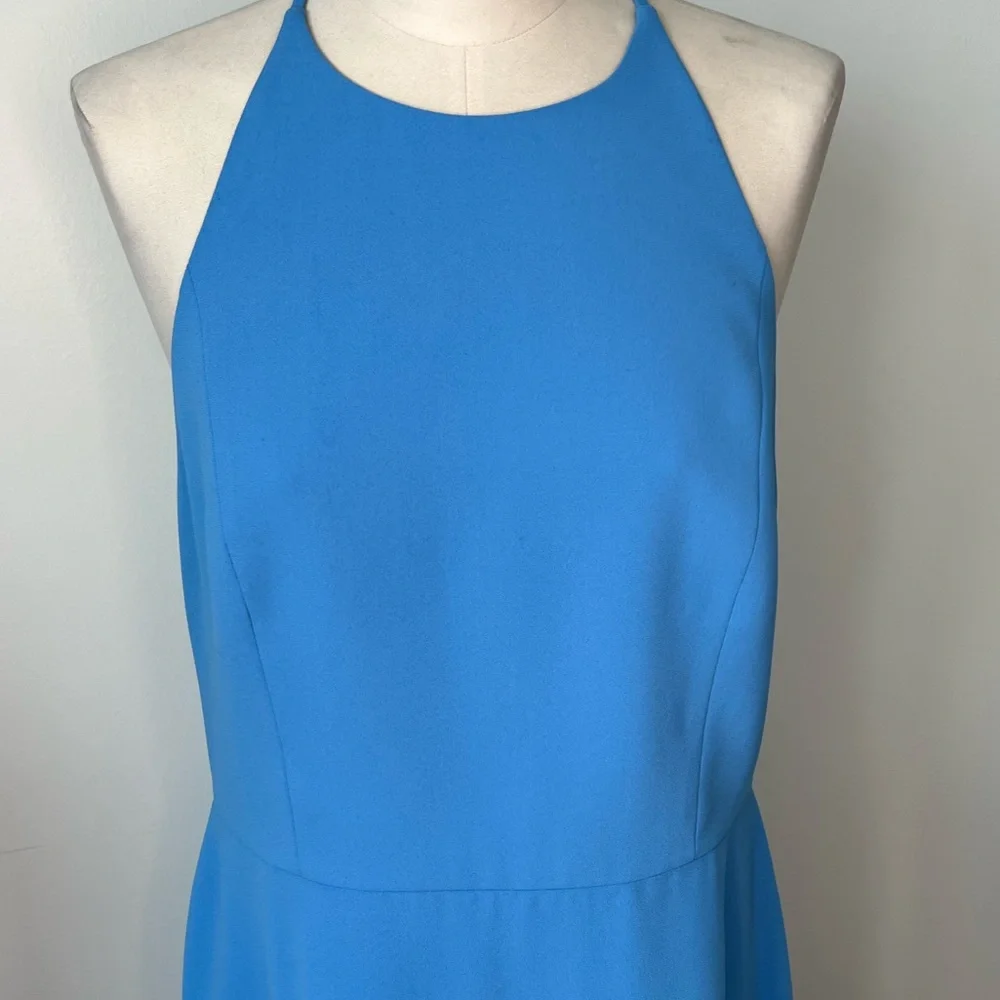 Alice & Olivia Blue Halter Kristy Dress size 12 - Picture 12 of 16